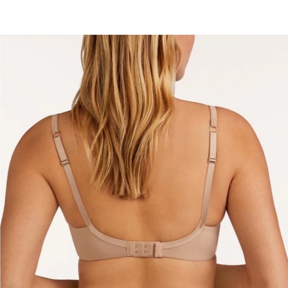 THIRDLOVE 24/7 Classic Contour Plunge Bra in Tan/Brown Size-34 G - Picture 4 of 9